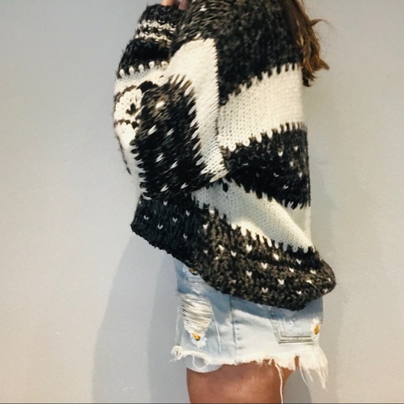 Free People chunky oversized pattern sweater - Picture 4 of 6